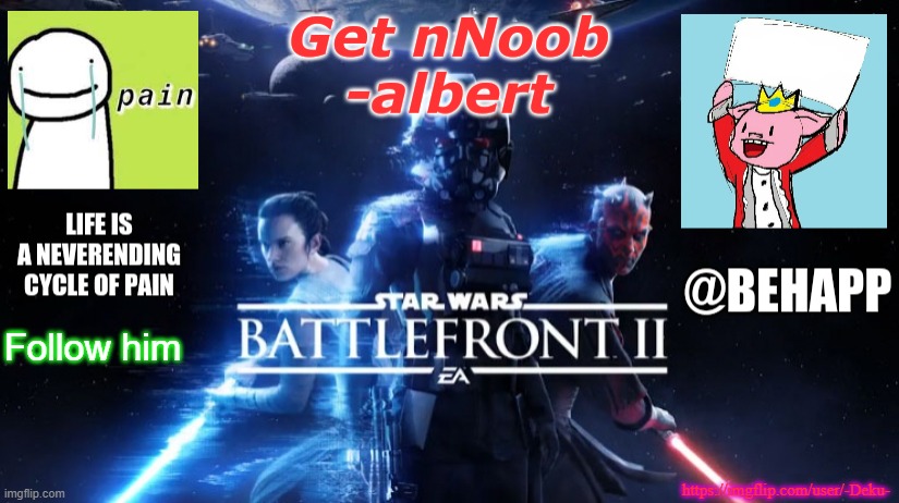 BeHapp's Final announcement template | https://imgflip.com/user/-Deku-; Follow him | image tagged in behapp's final announcement template | made w/ Imgflip meme maker