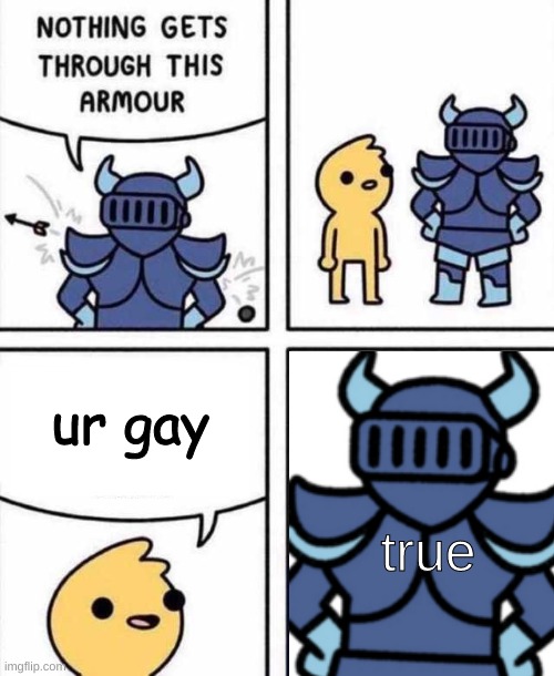 im pan btw | ur gay; true | image tagged in nothing gets through this armour | made w/ Imgflip meme maker