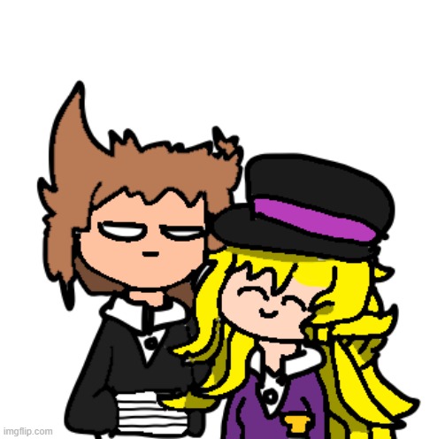 Bryce astley and Purple girl -w- | image tagged in drawings | made w/ Imgflip meme maker