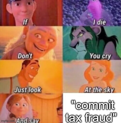 my catchphrase | "commit tax fraud" | made w/ Imgflip meme maker