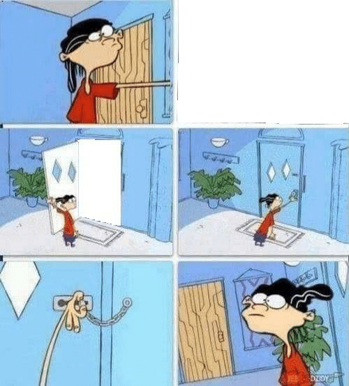 High Quality Double D has a visitor Blank Meme Template