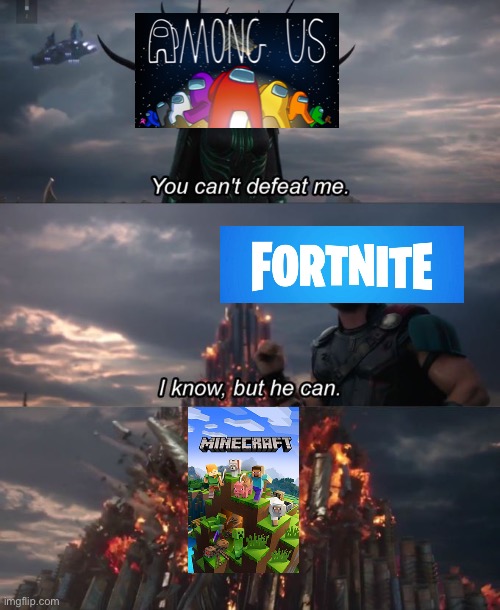 He can | image tagged in you can't defeat me | made w/ Imgflip meme maker