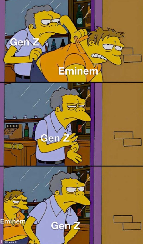 They thought they got rid of him | image tagged in eminem | made w/ Imgflip meme maker
