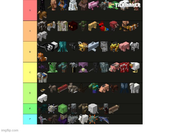 what i think of each mob in minecraft | image tagged in memes,funny,minecraft,minecraft memes | made w/ Imgflip meme maker