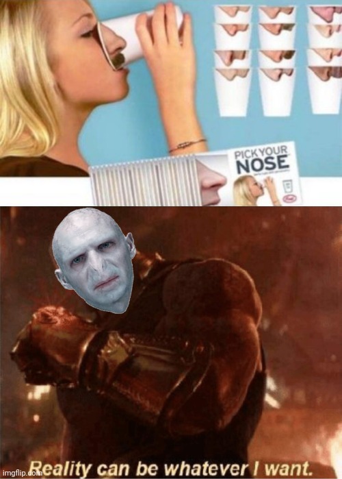 Impossible. | image tagged in reality can be whatever i want,voldemort,nose,funny,memes | made w/ Imgflip meme maker