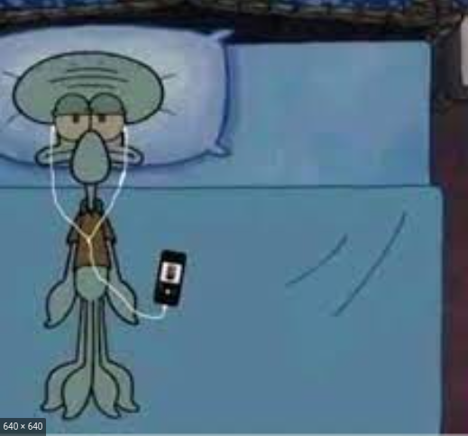 High Quality squidward laying down Blank Meme Template