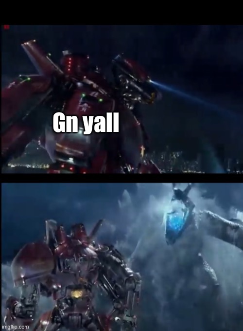 Crimson Typhoon and Otachi | Gn yall | image tagged in crimson typhoon and otachi | made w/ Imgflip meme maker