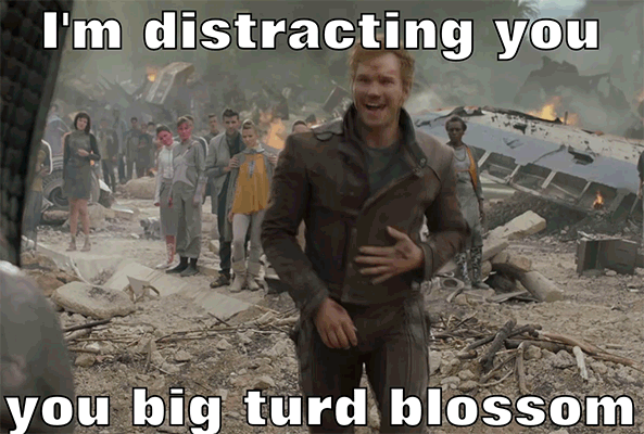 Guardians of the Galaxy I'm distracting you Blank Meme Template