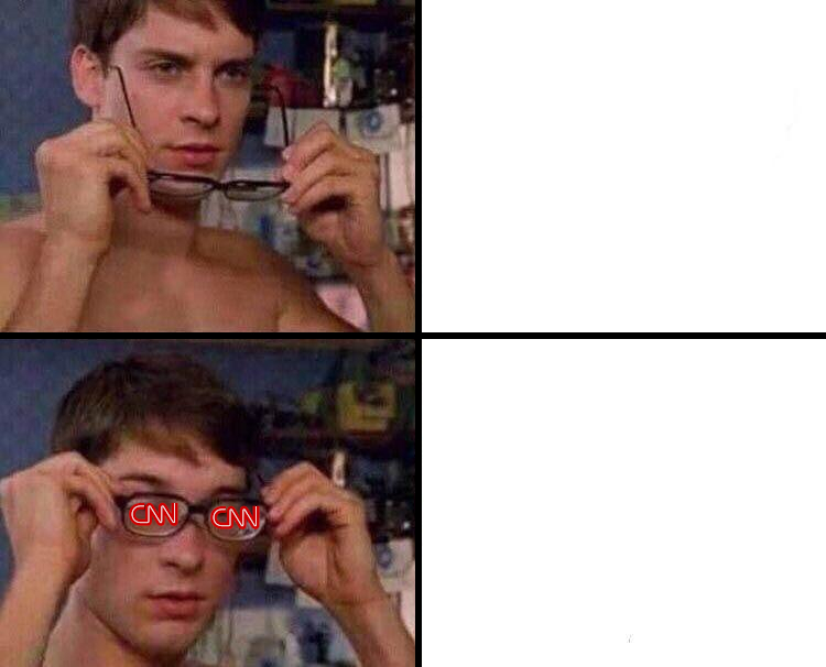 CNN glasses Blank Meme Template