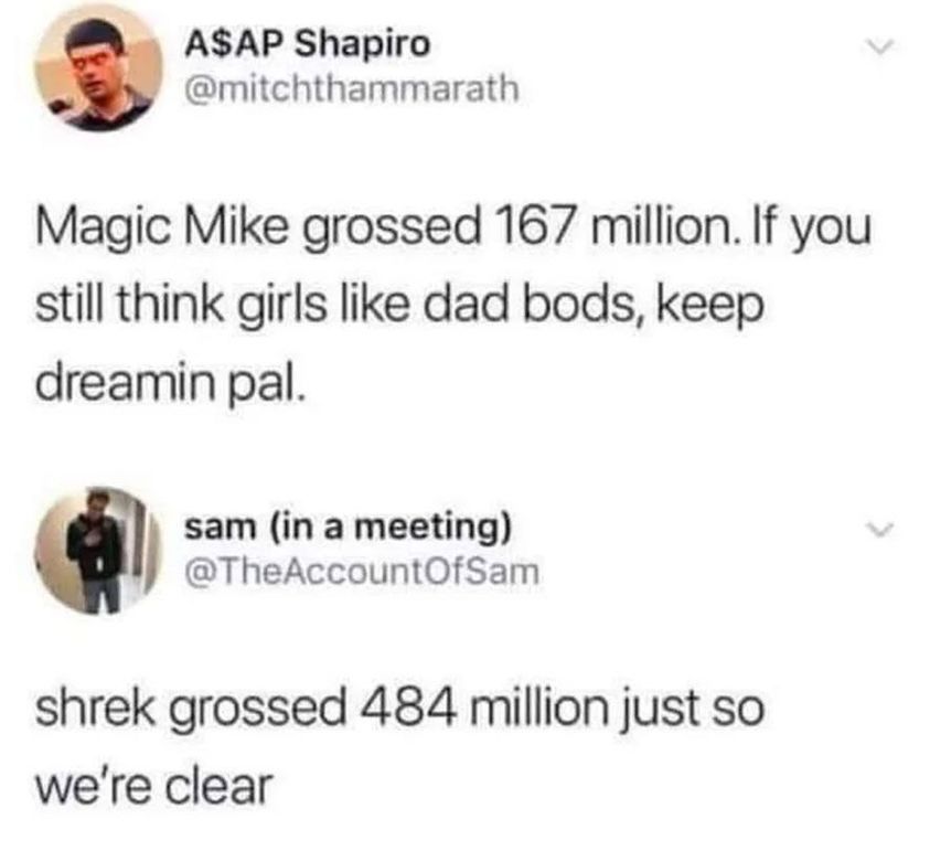 Magic Mike vs. Shrek Blank Meme Template