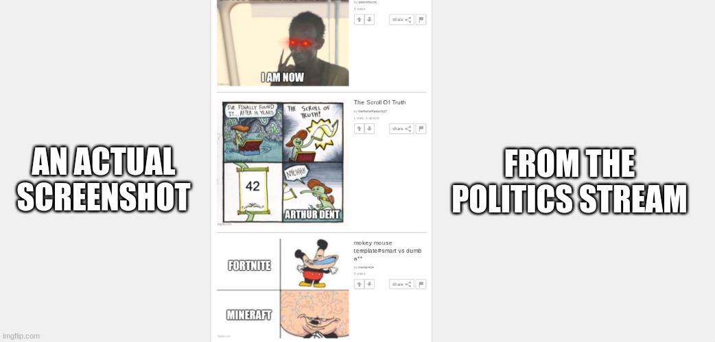 they accept memes that arent even political but throw a tantrum at mayonnaise | FROM THE POLITICS STREAM; AN ACTUAL SCREENSHOT | image tagged in dumb republicans | made w/ Imgflip meme maker