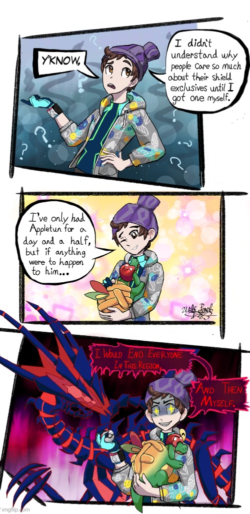 Me with my appletun in a nutshell: | made w/ Imgflip meme maker