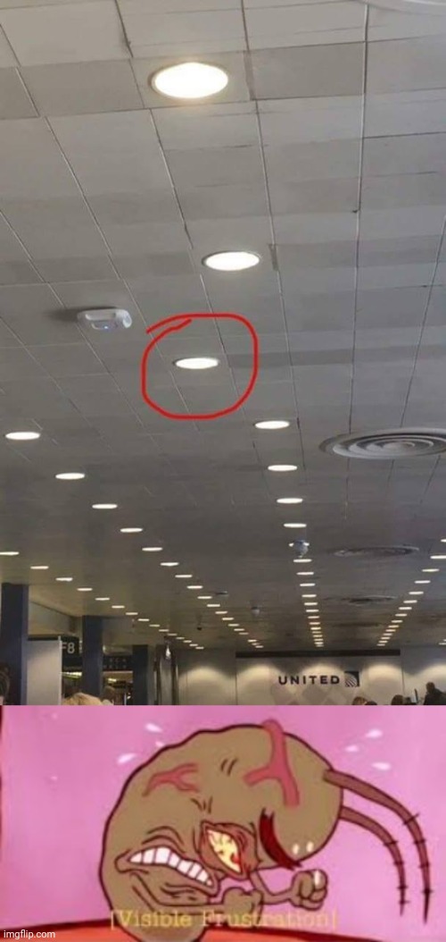 The ceiling light: So close | image tagged in visible frustration,ceiling,lights,you had one job,memes,meme | made w/ Imgflip meme maker