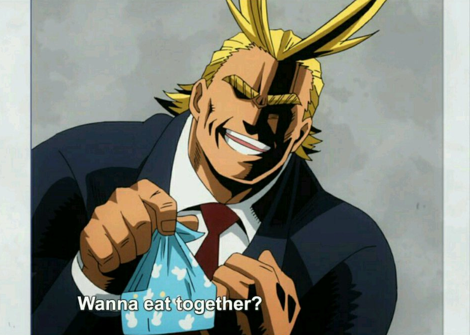 High Quality All Might Eat Together Blank Meme Template
