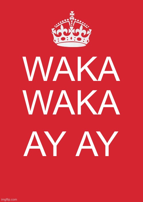 Waka waka ay ay | WAKA WAKA; AY AY | image tagged in memes,keep calm and carry on red,disney killed star wars,star wars kills disney | made w/ Imgflip meme maker