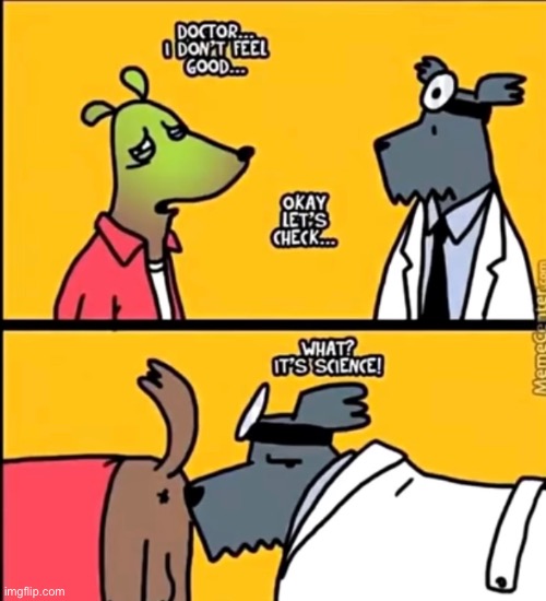 You got a problem with that? | image tagged in dogs,butt,comics,funny,science,doctor | made w/ Imgflip meme maker