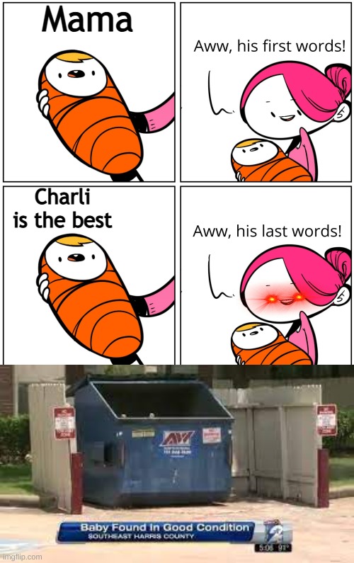 Mama; Charli is the best | image tagged in aww his last words | made w/ Imgflip meme maker