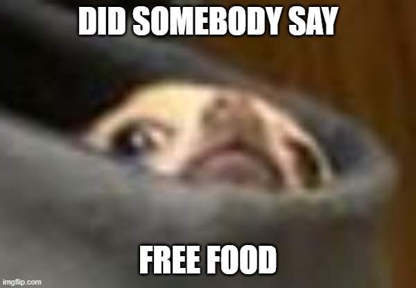 I saw the picture, and then this happened | DID SOMEBODY SAY; FREE FOOD | made w/ Imgflip meme maker