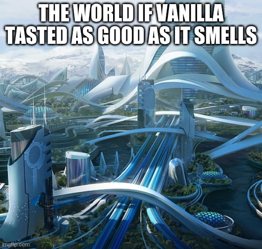 The world if | THE WORLD IF VANILLA TASTED AS GOOD AS IT SMELLS | image tagged in the world if | made w/ Imgflip meme maker