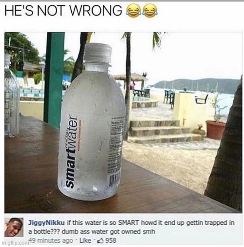 ikr | image tagged in memes,water,bruh | made w/ Imgflip meme maker