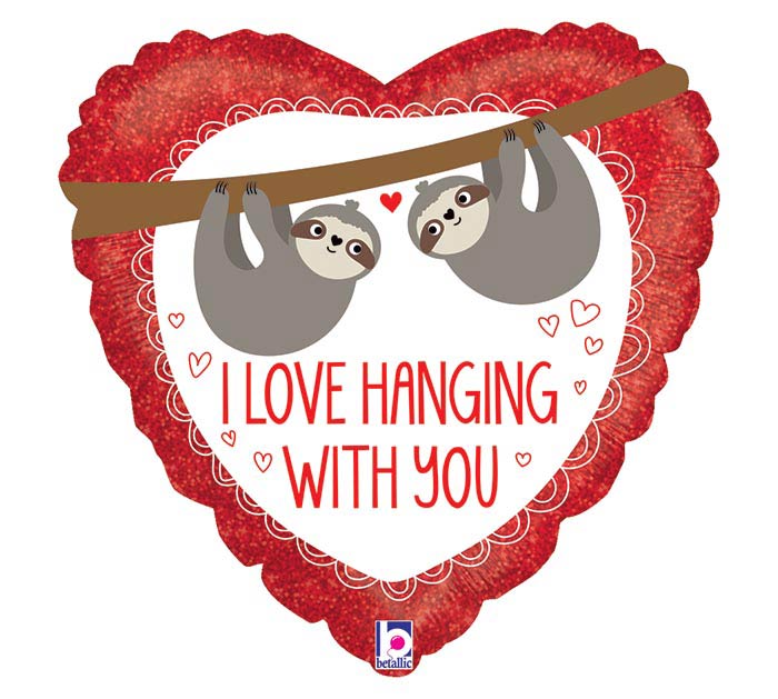 Sloth I love hanging with you Blank Meme Template