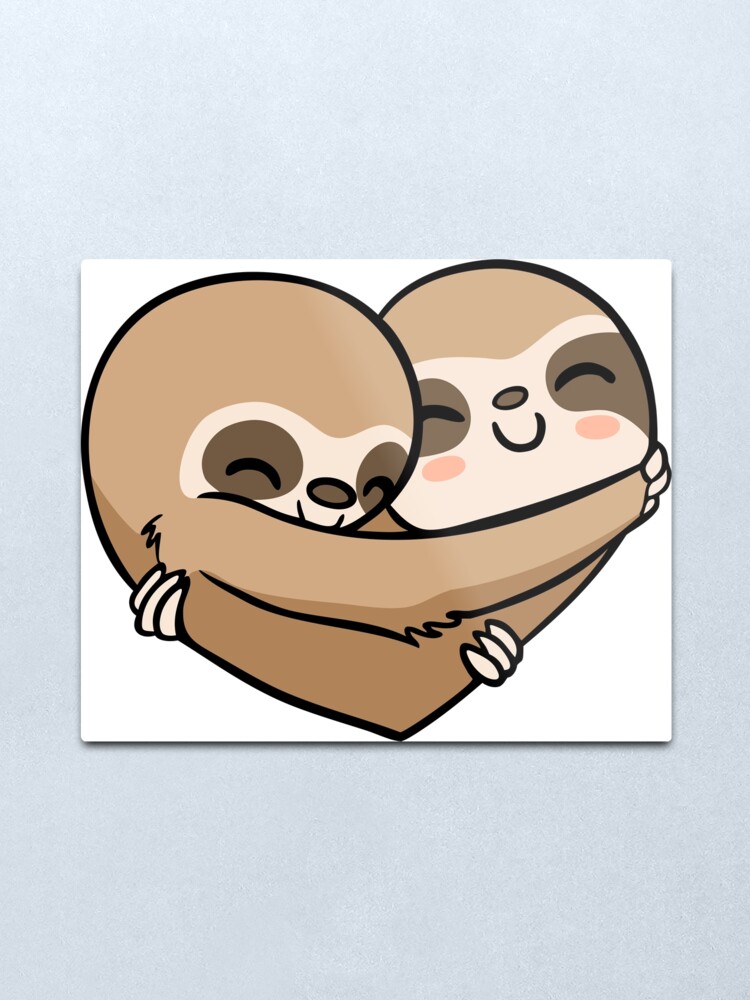 Sloth heart hugs Blank Meme Template