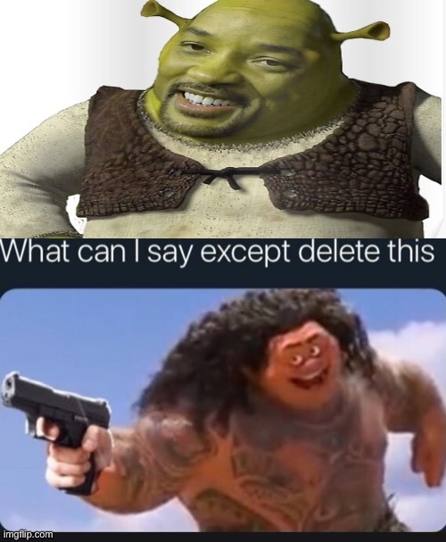 Will Smith is Shrek Meme