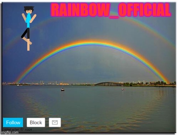 High Quality Rainbow_official announcement template Blank Meme Template