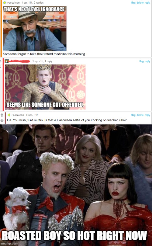 ROASTED BOY SO HOT RIGHT NOW | image tagged in memes,mugatu so hot right now | made w/ Imgflip meme maker