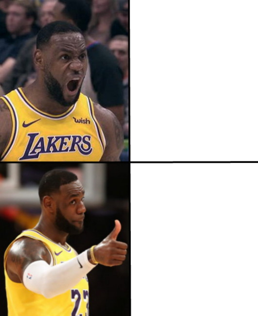 High Quality LeBron angry-happy Blank Meme Template