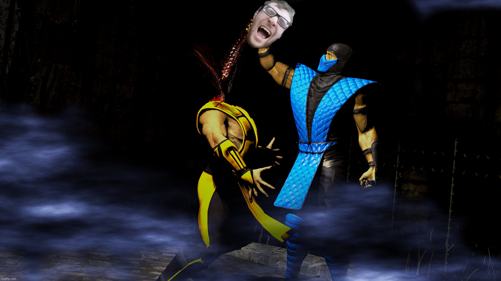 Mortal Kombat  Sub-Zero's Head Rip Fatality 