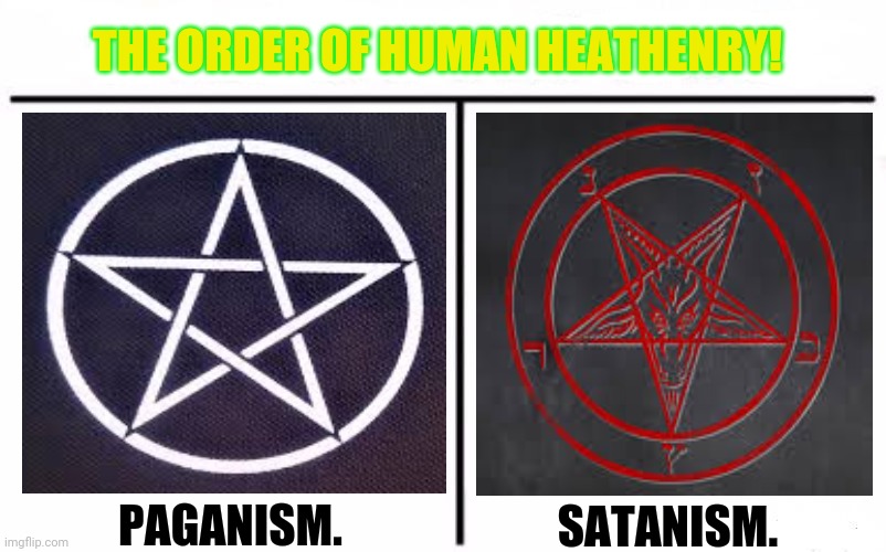 Who Would Win Blank | THE ORDER OF HUMAN HEATHENRY! PAGANISM. SATANISM. | image tagged in memes,the abrahamic god,heathen | made w/ Imgflip meme maker