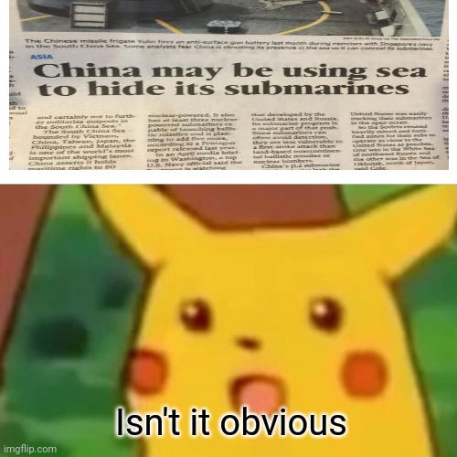 Surprised Pikachu Meme | Isn't it obvious | image tagged in memes,surprised pikachu | made w/ Imgflip meme maker