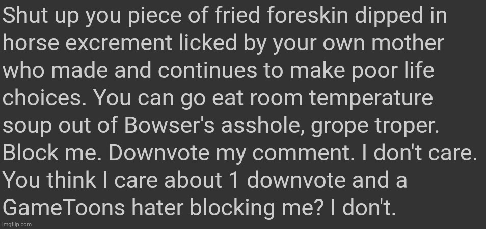 found on a "GameToons sucks" post | image tagged in gametoons,rare | made w/ Imgflip meme maker