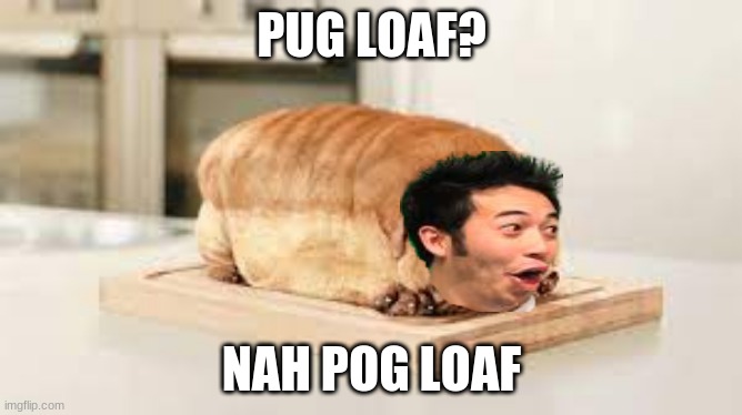 Pog loaf | PUG LOAF? NAH POG LOAF | image tagged in funny,memes,twitch | made w/ Imgflip meme maker