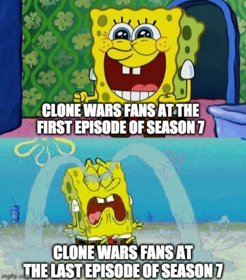 image tagged in clone wars,star wars,spongebob | made w/ Imgflip meme maker