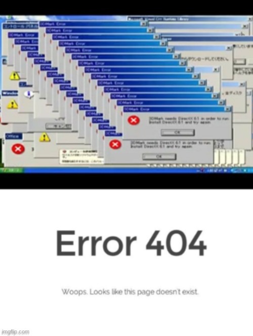 Rekt Computer 404 | made w/ Imgflip meme maker