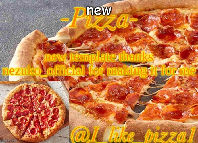 I_like_pizza1‘s template by nezuko_official | new; new template thanks nezuko_official for making it for me | image tagged in i_like_pizza1 s template by nezuko_official | made w/ Imgflip meme maker