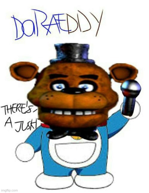 posted this in the fnaf stream a month ago | image tagged in memes,fnaf,doraemon,cursed image | made w/ Imgflip meme maker
