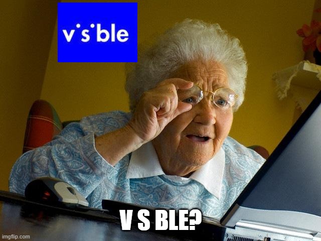 look at the logo | V S BLE? | image tagged in memes,grandma finds the internet,visible,bad design,one job | made w/ Imgflip meme maker