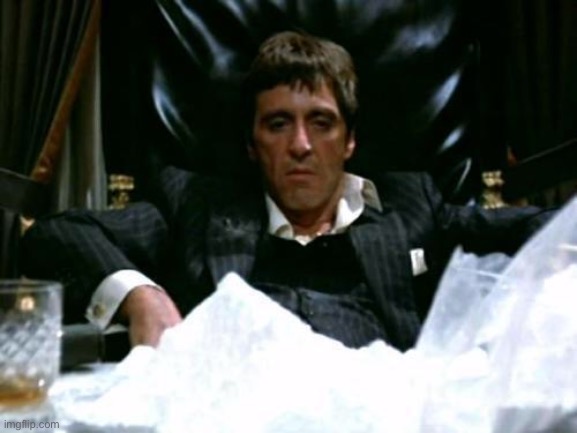Scarface Cocaine | image tagged in scarface cocaine | made w/ Imgflip meme maker