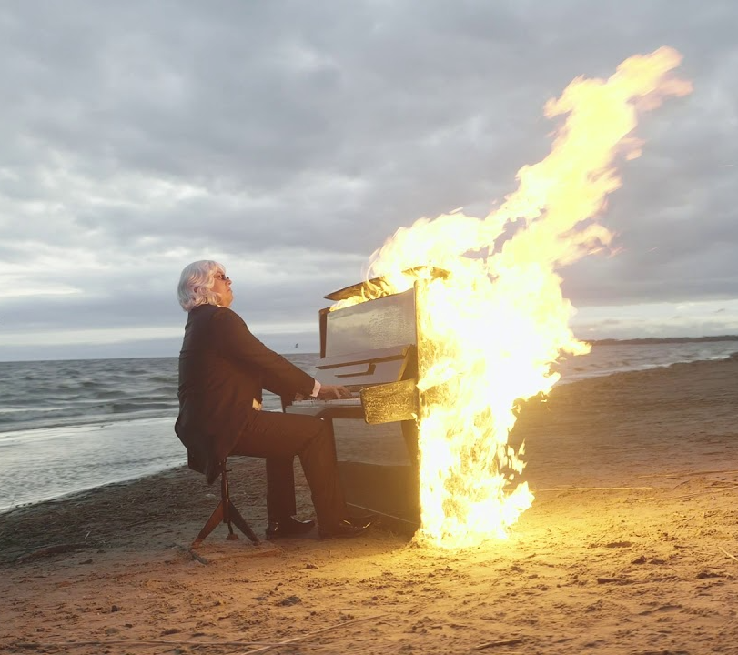 Flaming piano Blank Template Imgflip