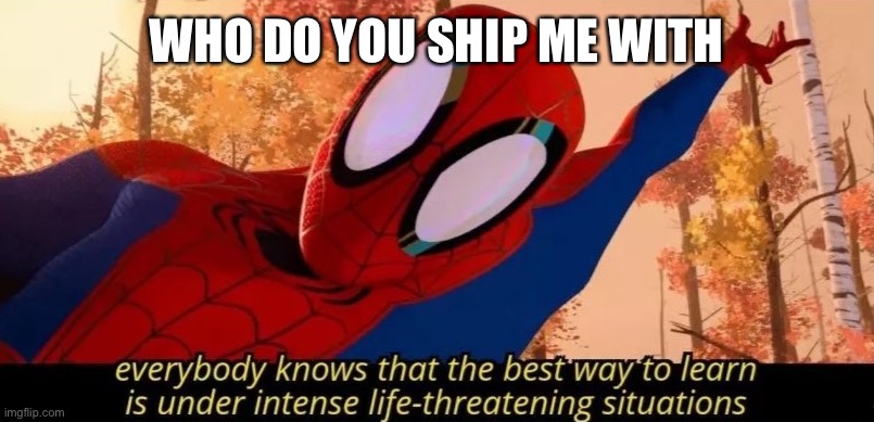 intense life threatening situations | WHO DO YOU SHIP ME WITH | image tagged in intense life threatening situations | made w/ Imgflip meme maker