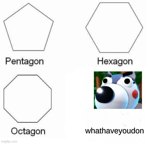 Only people that saw the original meme will understand | whathaveyoudon | image tagged in memes,pentagon hexagon octagon | made w/ Imgflip meme maker