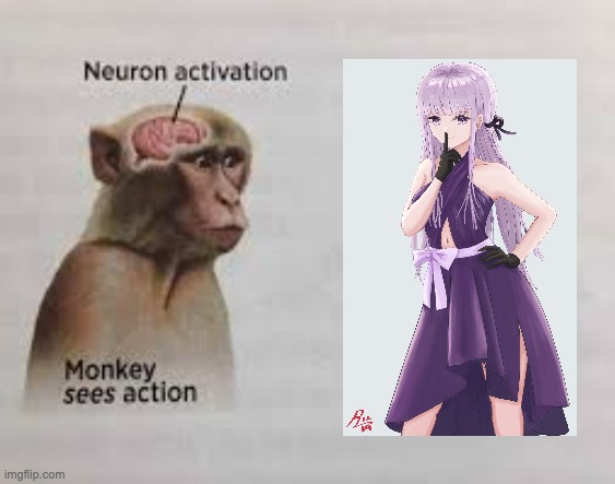 Me when I see Kyoko from DR 1 | image tagged in neuron activation | made w/ Imgflip meme maker