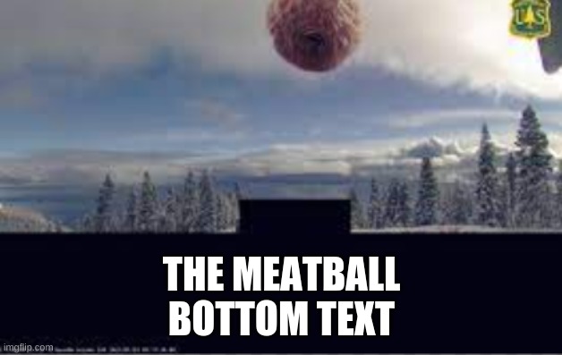 The Meatball | THE MEATBALL
BOTTOM TEXT | image tagged in the meatball | made w/ Imgflip meme maker