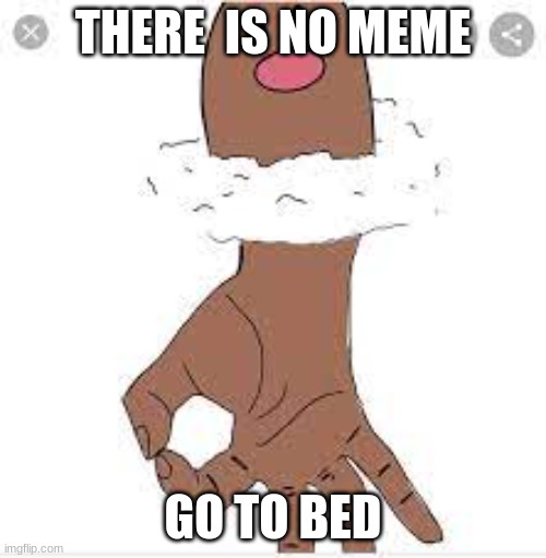 THERE  IS NO MEME; GO TO BED | made w/ Imgflip meme maker