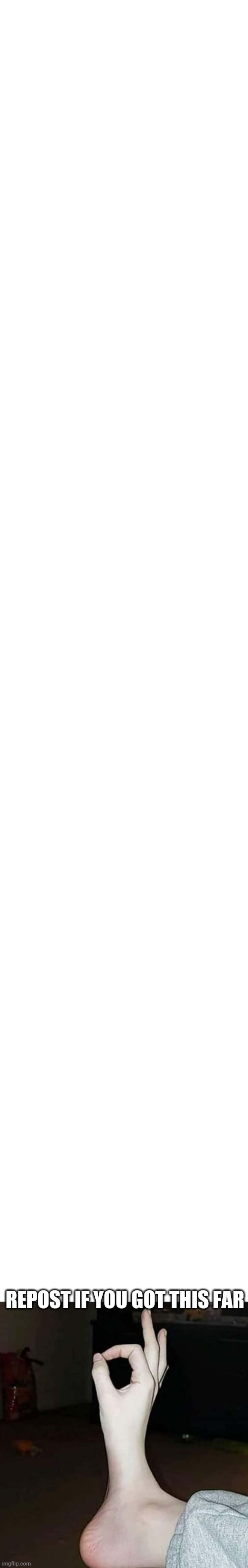Congratulations! You read the title! | REPOST IF YOU GOT THIS FAR | image tagged in blank white template,cursed | made w/ Imgflip meme maker