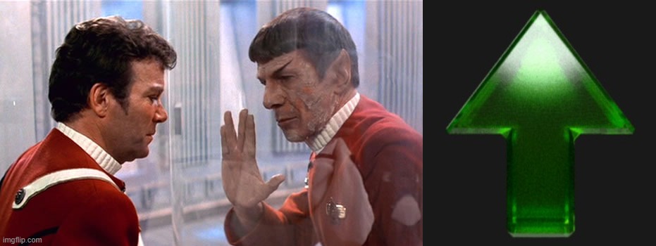 image tagged in spock death,upvote | made w/ Imgflip meme maker