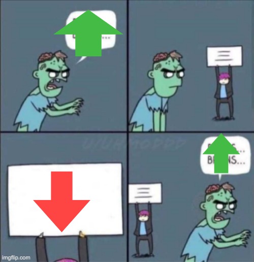 upvote me need | image tagged in brains brains | made w/ Imgflip meme maker